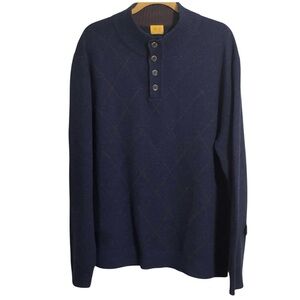 ROBERT TALBOTT CARMEL BLUE WOOL & CASHMERE BLEND SWEATER SZ XXL EUC